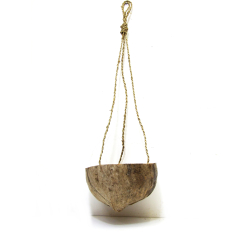 Lampion z Kokosa, Kwietnik, dekoracja wisząca, Hand Made